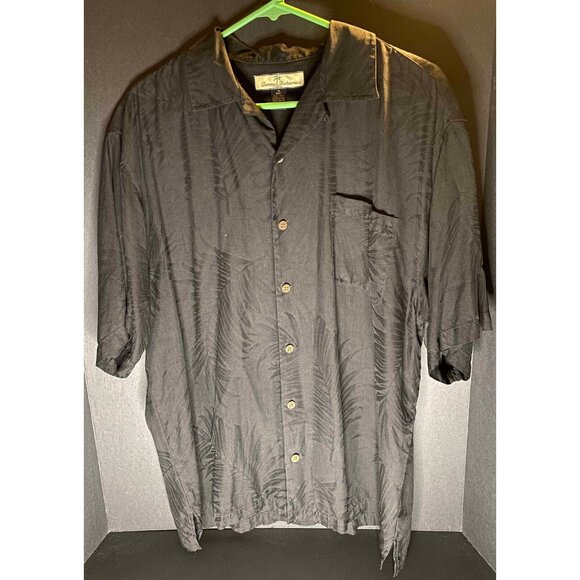 Tommy Bahama Mens M Embroidered Silk Hawaiian Shirt Hi Note Cafe - Picture 2 of 6
